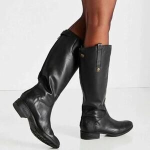 Sam Edelman Penny Riding Boot Womens size 7 Black Leather